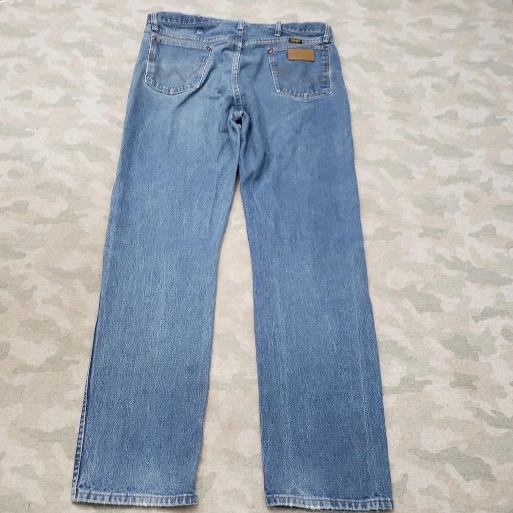 Wrangler Jeans Mens 37x34 Blue‎ 13mwz Western Cowboy Cut Denim Medium Wash